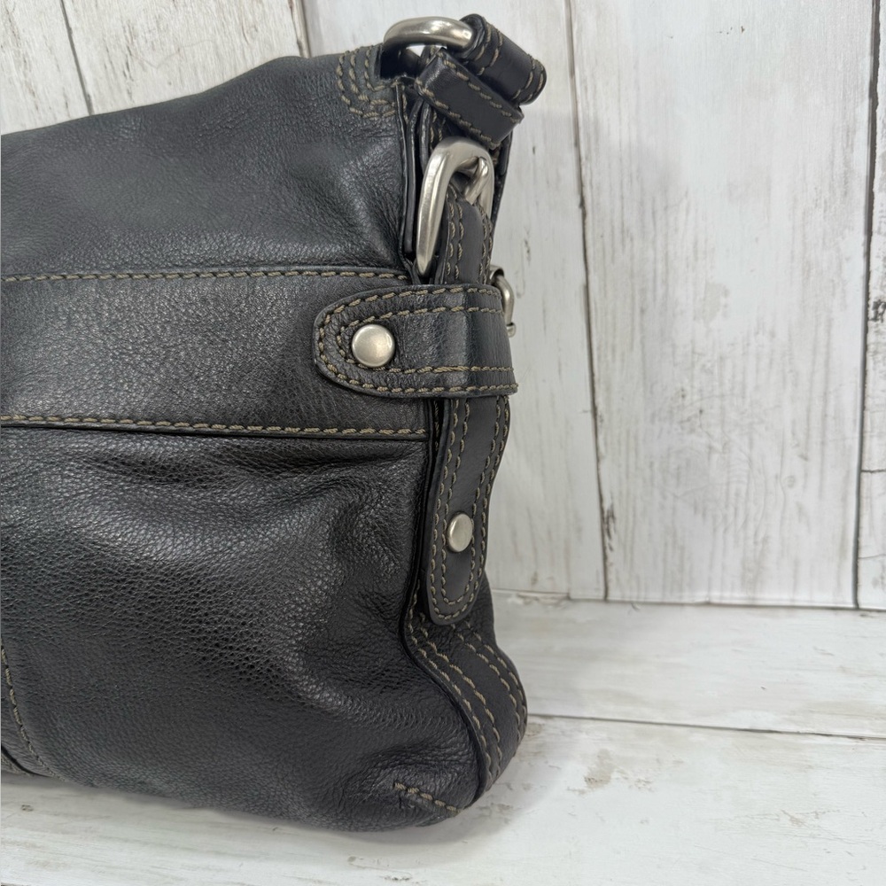 VTG Fossil Fifty Four Classic Black Pebbled Leather Crossbody Bag Durable 90s - Picture 6 of 16